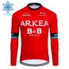 Wielershirt 2024 Arkea-B B Hotels Lange Mouw Winter Thermal Fleece Rood